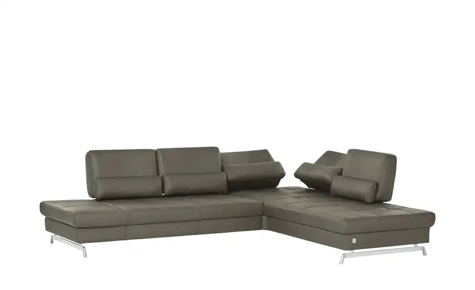 JOOP! Ecksofa Leder Loft 8108 Detailansicht Leder – 100% Leder Steingrau, Kaltschaum – JOOP!
