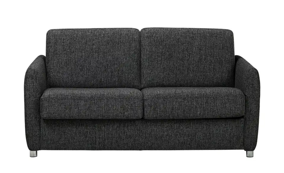 Betty Schlafsofa Seitenansicht – Sitzhöhe 45 cm, verchromte Füße – Betty