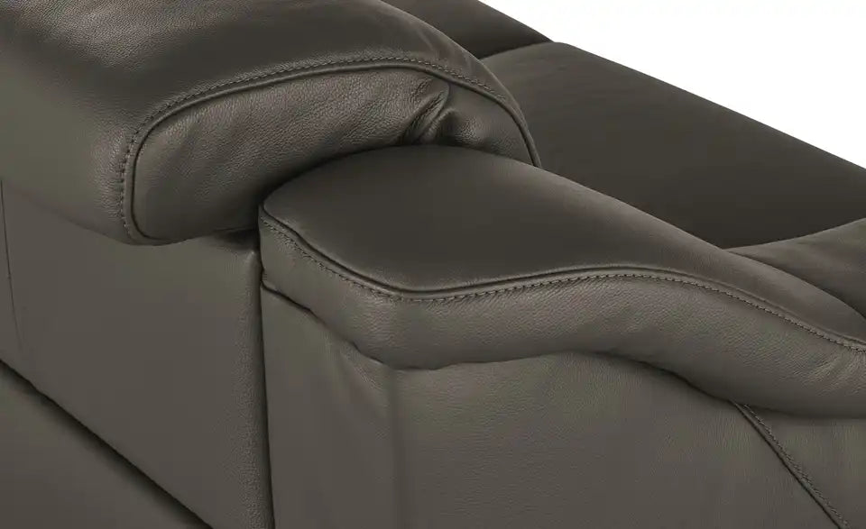 himolla Ledersofa 1501 Rueckenansicht – Kopfteil hochklappbar, Höhe 105 cm – himolla