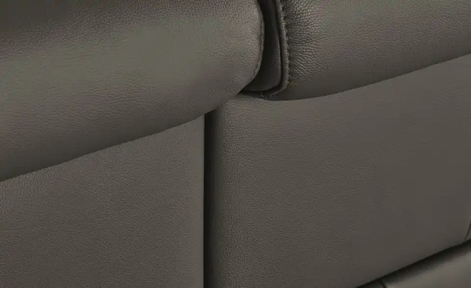 himolla Ledersofa 1501 Ambiente Wohnzimmer – elegantes Ledersofa, Taupe – himolla