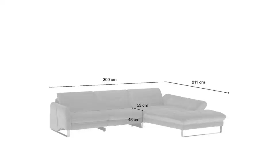 JOOP! Ecksofa Move 8152 Schraegansicht Raum – großes Ecksofa, Veloursbezug – JOOP!