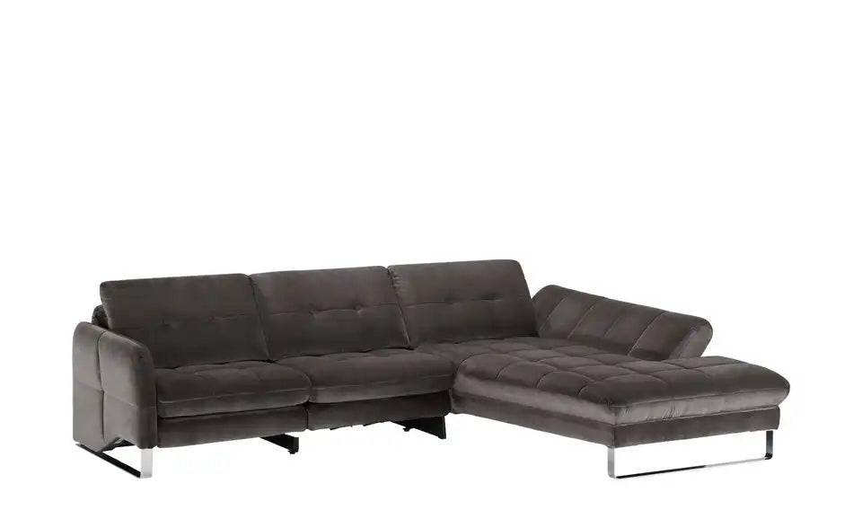 JOOP! Ecksofa Move 8152 Schraegansicht – Velours 100% Polyester, Ausrichtung rechts – JOOP!