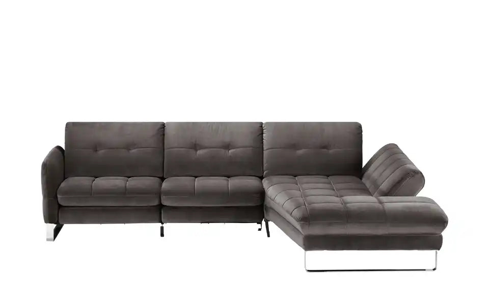 JOOP! Ecksofa Move 8152 Gesamtansicht – Schlamm Velours, 309x112x211 cm – JOOP!