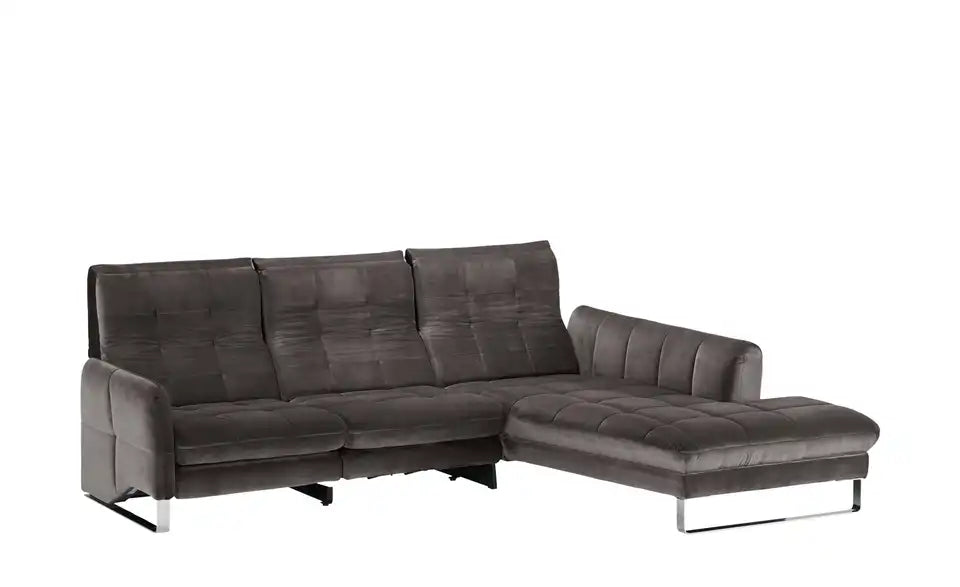 JOOP! Ecksofa Move 8152 Rueckenansicht – Rückenlehne Velours Schlamm – JOOP!