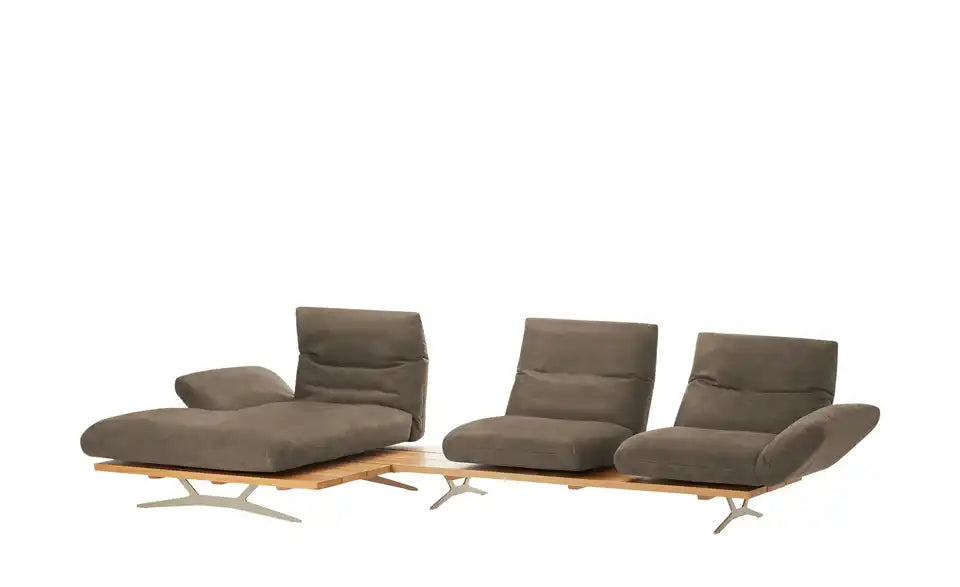 KOINOR Ecksofa Marilyn Nahaufnahme Fuß – Metall edelstahlfarben satiniert – KOINOR