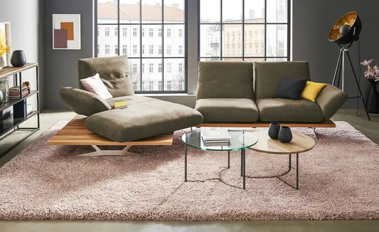 KOINOR Ecksofa Marilyn Gesamtansicht – Mikrofaser Braun 324×96×160 cm links – KOINOR