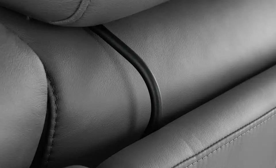 Stressless Ecksofa Stella Rückenansicht – Kufengestell Metall Schwarzmatt – Stressless
