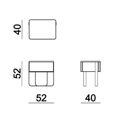 EFFETTO NOTTE Nachttisch Schrägansicht – zeitloses Marmor-Metall-Design – Arketipo