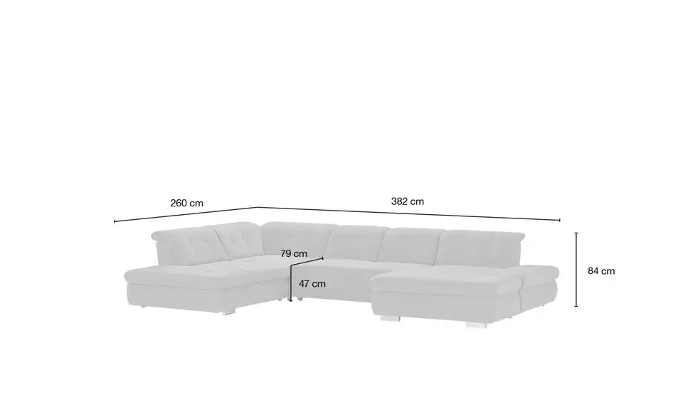 Lounge Collection Wohnlandschaft Spencer Stilansicht – Sitztiefenverstellung manuell, Webstoff – Lounge Collection