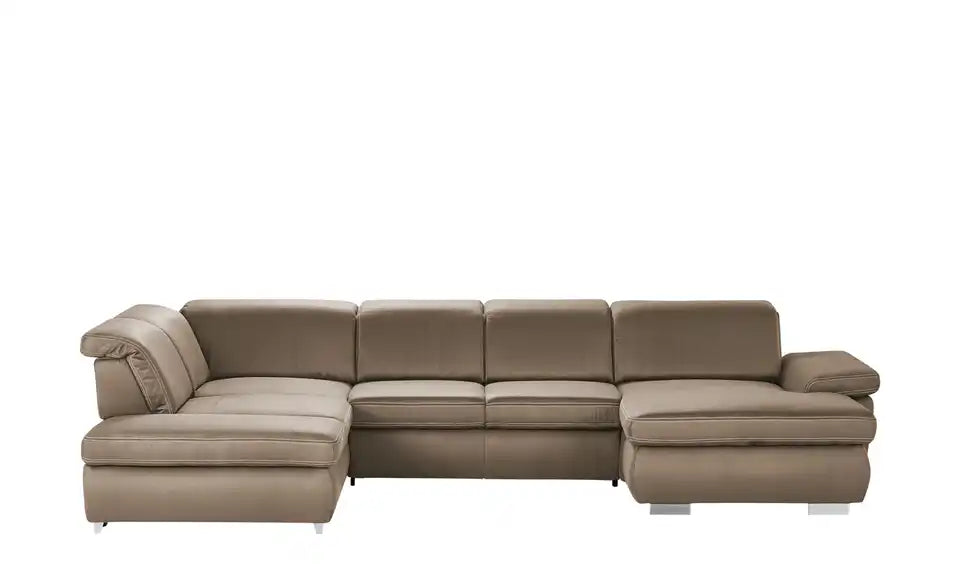 Wohnlandschaft Amanda Seitenansicht – Sitzhöhe 49 cm, silberfarbene Metallfüße – Lounge Collection