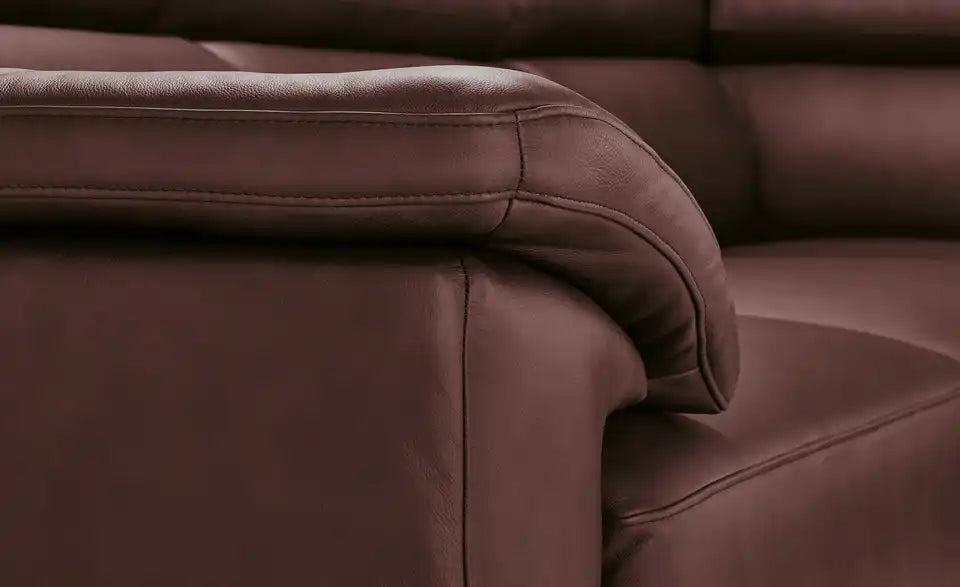 Max Schelling Ecksofa Vita Nahaufnahme Bezug – 100% Leder Rotbraun – Max Schelling