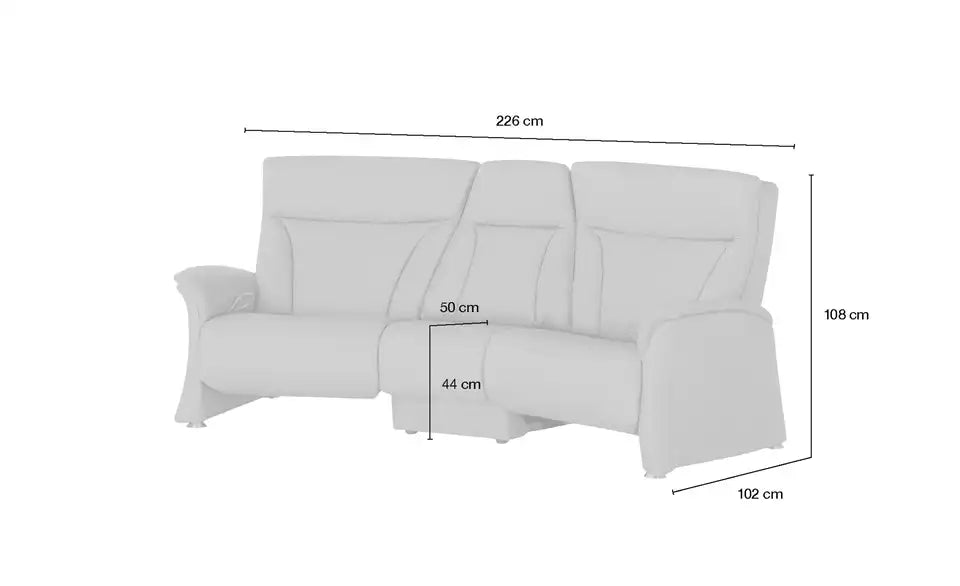 himolla Trapezsofa 4010 Gesamtansicht Sitzbereich – Sitztiefe 50 cm, Relaxfunktion – himolla