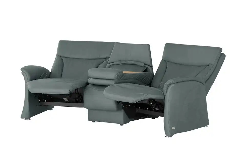 himolla Trapezsofa 4010 Detailansicht Armlehne – Ablage Buche bianco, Leder – himolla