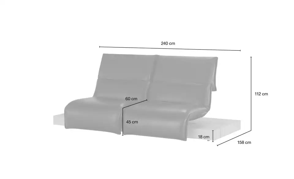 KOINOR Funktionselement Edit 3 Schraegansicht Raum – elektrisches Relaxsofa Beige – KOINOR