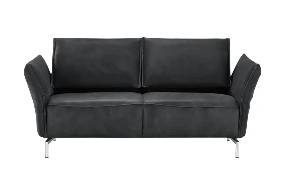 KOINOR Einzelsofa Vanda Gesamtansicht – Büffelleder Schwarz 180×82×96 cm – KOINOR