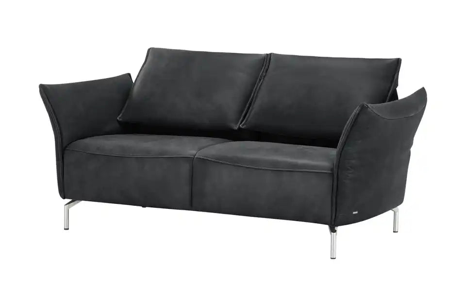 KOINOR Einzelsofa Vanda Detailansicht Bezug – 100% Büffelleder schwarz pflegeleicht – KOINOR