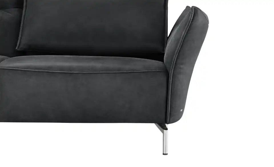 KOINOR Einzelsofa Vanda Rückansicht – Büffelleder schwarz robust und langlebig – KOINOR
