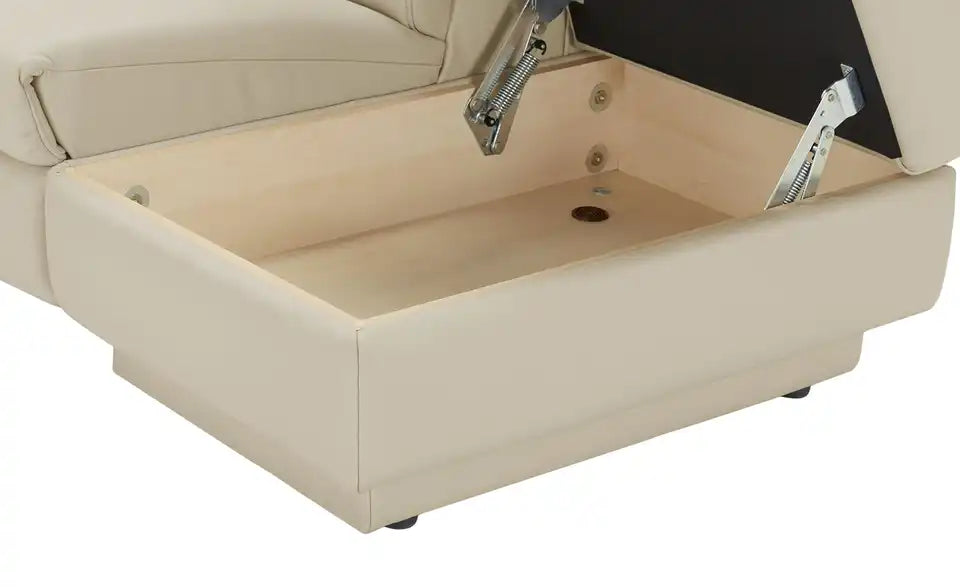 himolla Ecksofa 1301 Detailansicht Fuß – Gleiter, schwarzes Kunststoffgestell – himolla