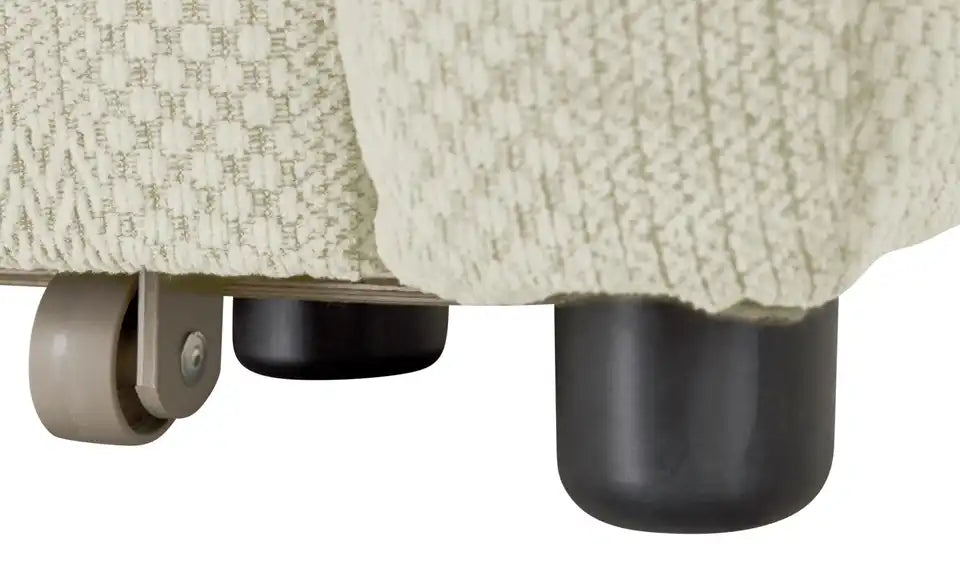Polstermöbel Oelsa Schlafsofa Sarah Nahaufnahme – Flachgewebe Sand, PUR-Schaum Polsterung – Polstermöbel Oelsa