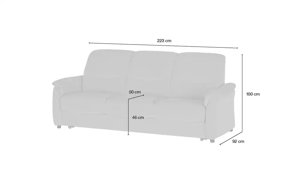 Polstermöbel Oelsa Schlafsofa Sarah Rückenansicht – Made in Germany, Spannstoff 99% Polypropylen – Polstermöbel Oelsa