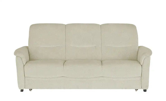 Polstermöbel Oelsa Schlafsofa Sarah Gesamtansicht – Sandfarben, 3-Sitzer mit Schlaffunktion – Polstermöbel Oelsa