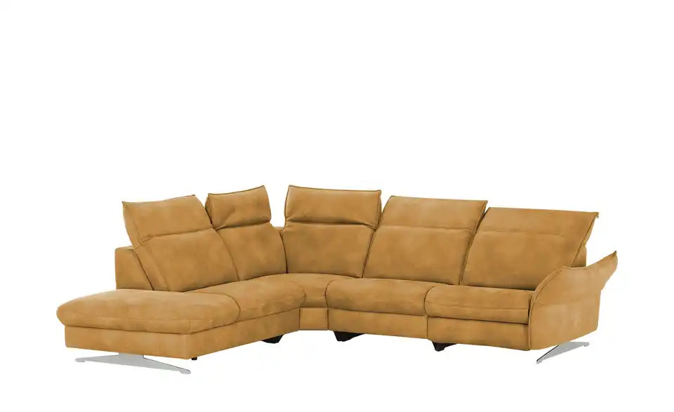 Ecksofa Michelle Rückansicht – Mikrofaser Curry, Gesamtbreite 292 cm, 4 Sitze – Mein Sofa bold