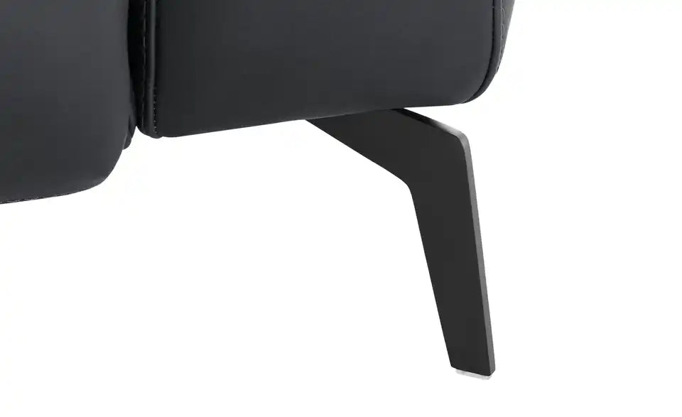 Natuzzi Editions Ledersofa Portento Detailansicht – Kopfteilverstellung, Farbton Schwarz – Natuzzi Editions
