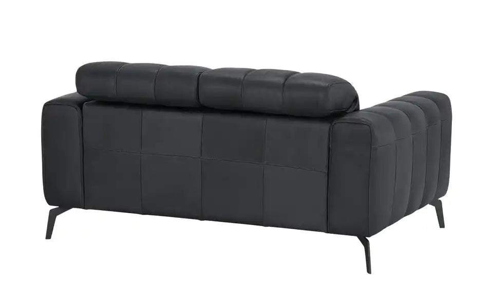 Natuzzi Editions Ledersofa Portento Detailansicht Fuß – Metall schwarzmatt, Höhe 15,5 cm – Natuzzi Editions