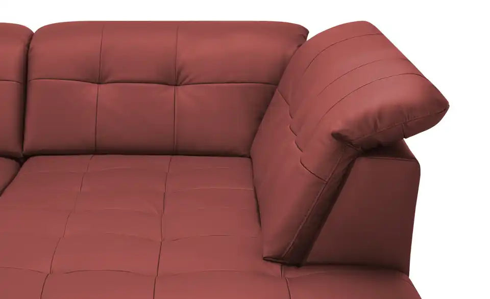 Lounge Collection Wohnlandschaft Leder Jona Rückseite – Spannstoff Baumwolle 100%, Metallfüße – Lounge Collection