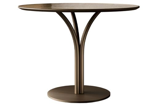 DODO GLASS PLUS Bistrotisch von vorne – gehärtetes Glas 10 mm, Höhe 75 cm – Eforma
