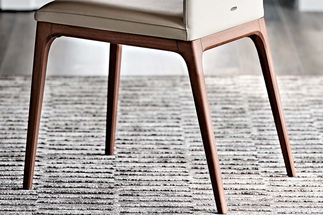 ARCADIA Stuhl Draufsicht – Polsterung Bianco ECP01, Sitzfläche gepolstert – Cattelan Italia