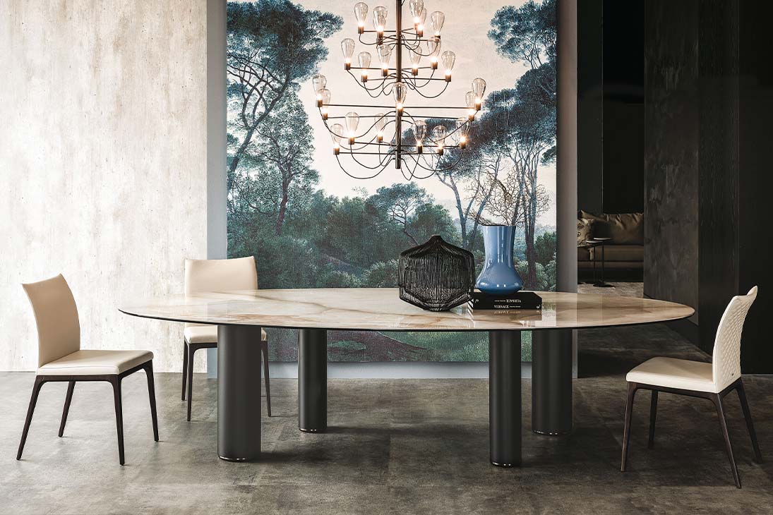 ARCADIA COUTURE Stuhl Detailansicht Rückenlehne – aufwendige Absteppung, Couture-Ästhetik – Cattelan Italia