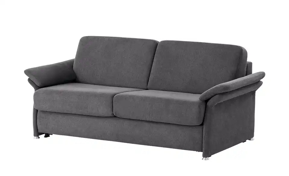 nehl Schlafsofa Boston Basic Seitenansicht – Sitzhöhe 57 cm, Kegelgestell silberfarben – nehl