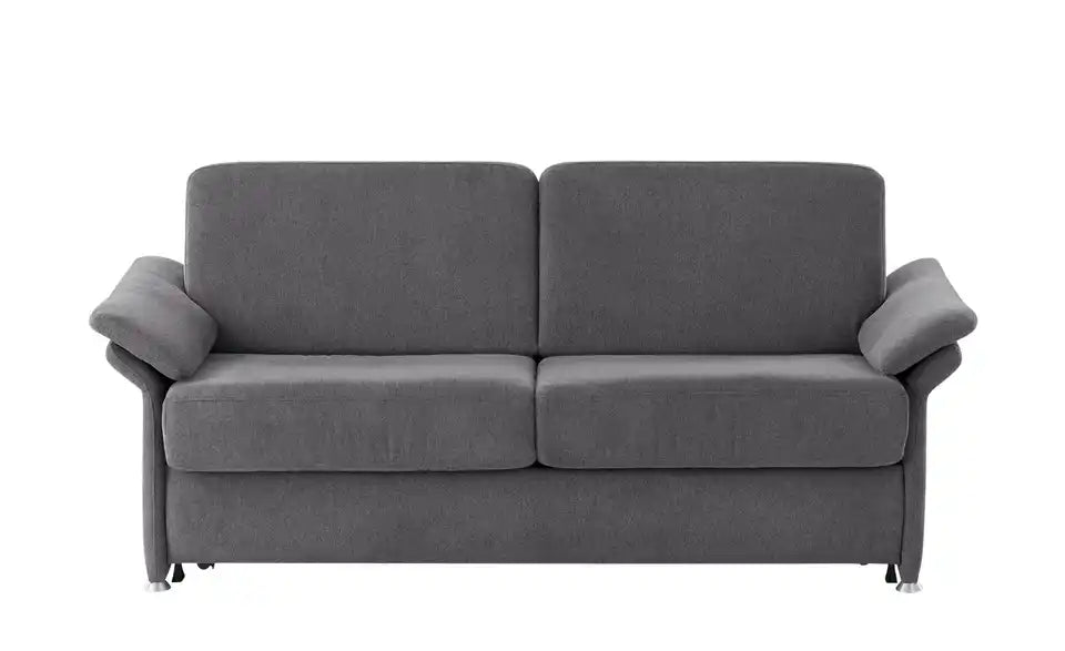nehl Schlafsofa Boston Basic Gesamtansicht – Anthrazit Flachgewebe, 195x91x103 cm – nehl