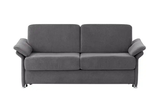 nehl Schlafsofa Boston Basic Gesamtansicht – Anthrazit Flachgewebe, 195x91x103 cm – nehl