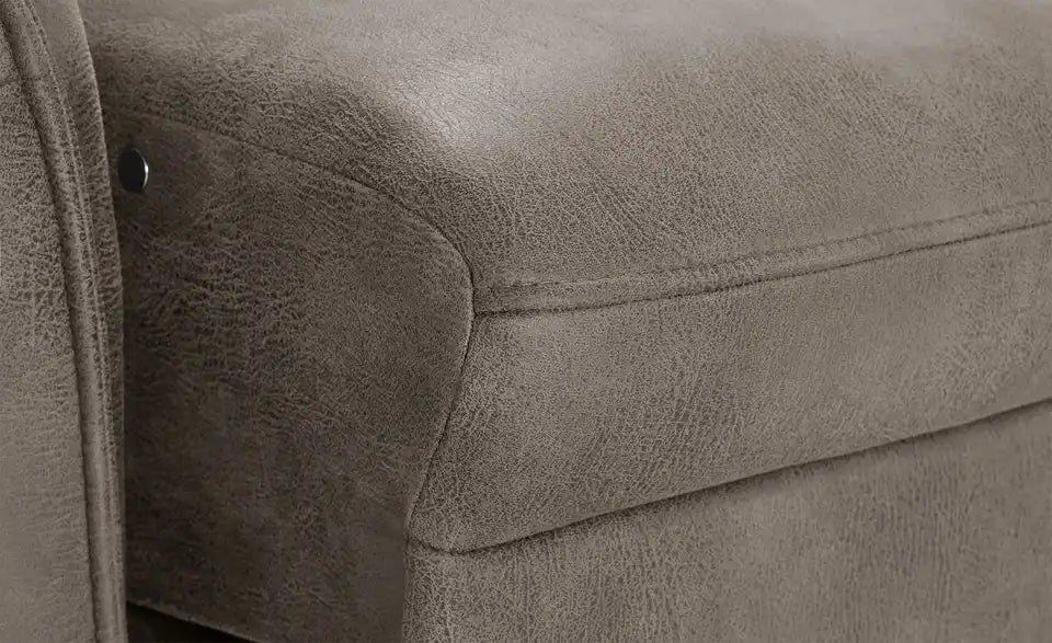 Hukla Sofa 2,5-sitzig Solea von vorne – Kaltschaum, Wellenunterfederung, Grau – Hukla