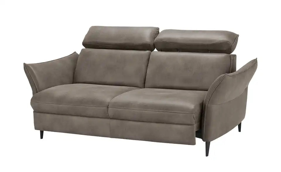 Hukla Sofa 2,5-sitzig Solea Nahaufnahme – Rückenbezug Grau Uni, Polster Kaltschaum – Hukla