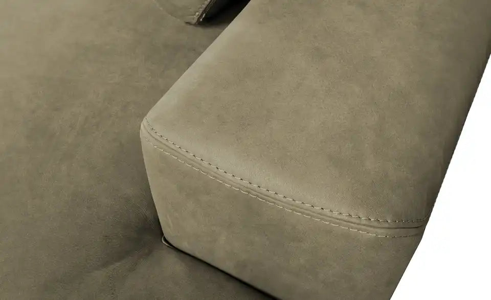 Ravensberger Werkstätten Ecksofa Oakland Detailansicht Material – Leder, Olivgrün Uni – Ravensberger Werkstätten