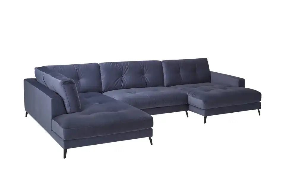 Jette Return Samtbezug Detailansicht – 100% Polyester Dunkelblau, weiche Polsterung – Jette Home