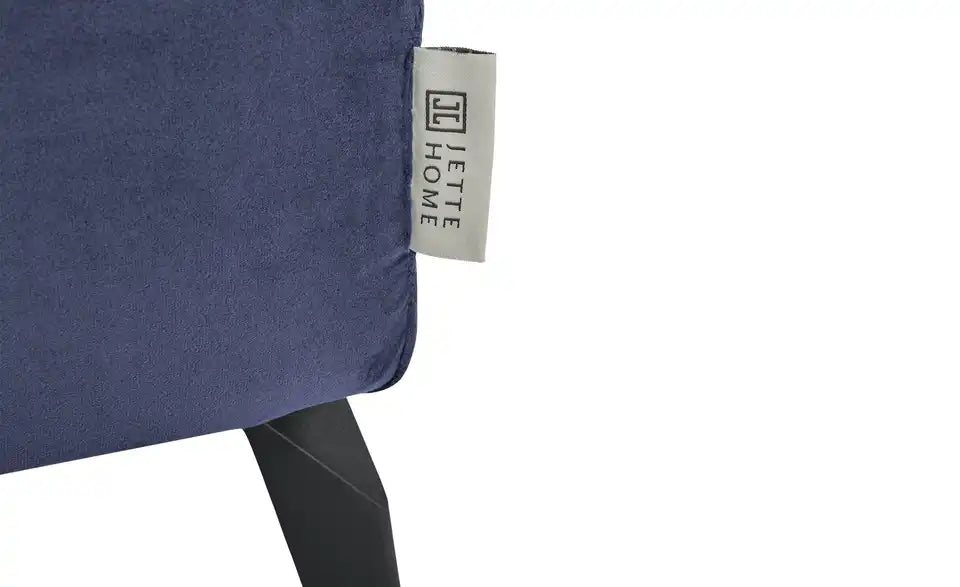 Jette Return Detailansicht Material – Samtoberfläche Dunkelblau, weiches Polster – Jette Home
