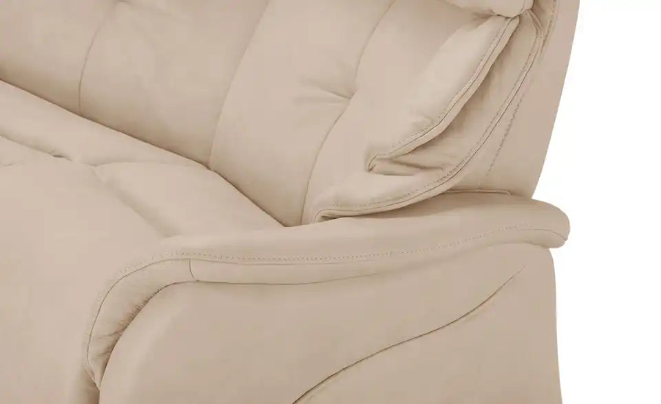 himolla Trapezsofa 4217 im Raum – Wohnzimmer, Leder Elfenbein – himolla