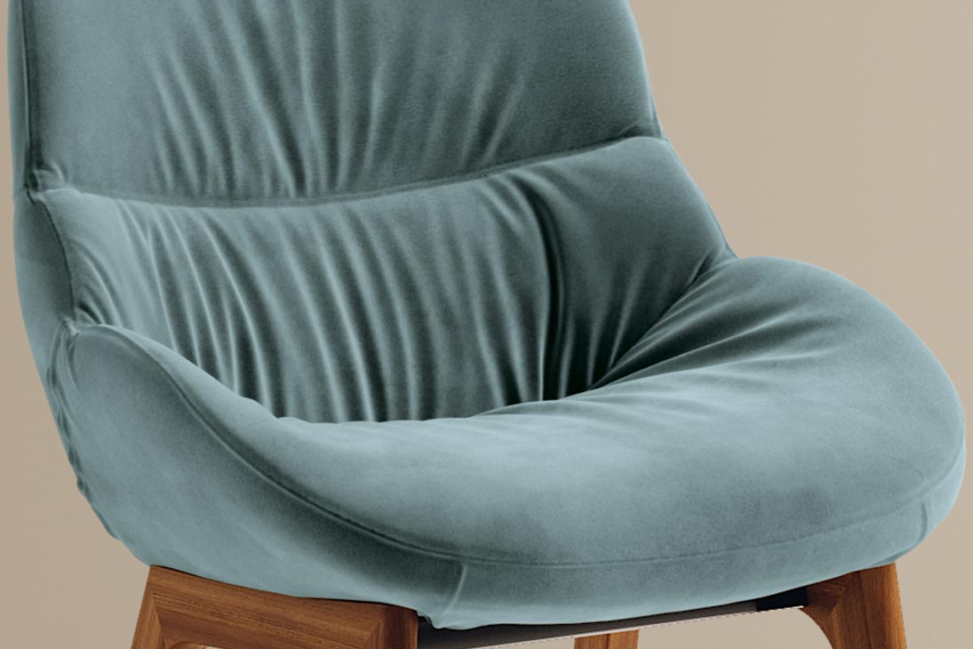 AMELIE WOOD Stuhl Rueckenansicht – Holzstruktur, natürlicher Charme – Bontempi Casa