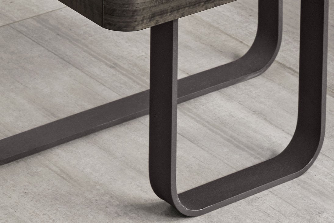 EFFETTO NOTTE Nachttisch Nahaufnahme Platte – echter Marmor Arabesque Grey – Arketipo