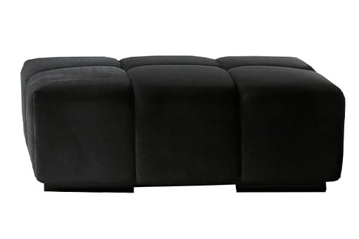 PALACE Hocker von vorne – 105 x 68 x 38H cm, Metallbeine, gedämpft – LNC