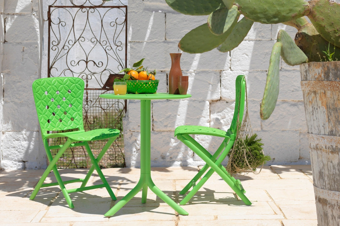 SPRITZ Garten-Bistrotisch Detailansicht – Tischplatte Ø61 cm, Bianco, pflegeleicht – Nardi