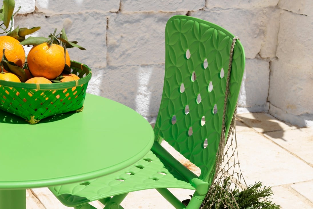SPRITZ Garten-Bistrotisch Nahaufnahme – wetterfeste Oberfläche Bianco col. 00, Nardi – Nardi