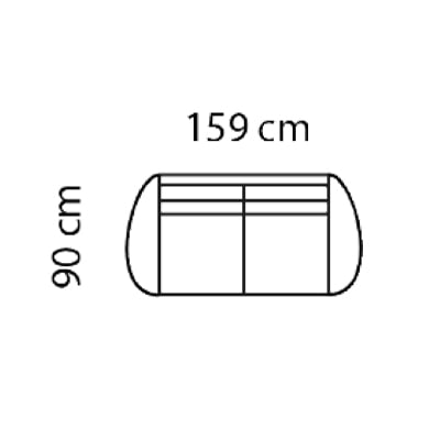 TAMINO Einzelsofa Schrägansicht links – Ink Jet Black col. 0730 – LNC