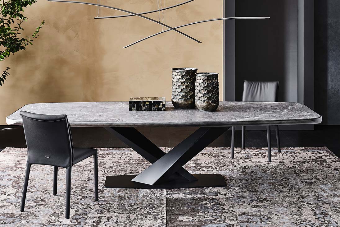 ITALIA Stuhl Seitenansicht Detail – Sitzhöhe 49 cm, ergonomisches Polsterdesign – Cattelan Italia