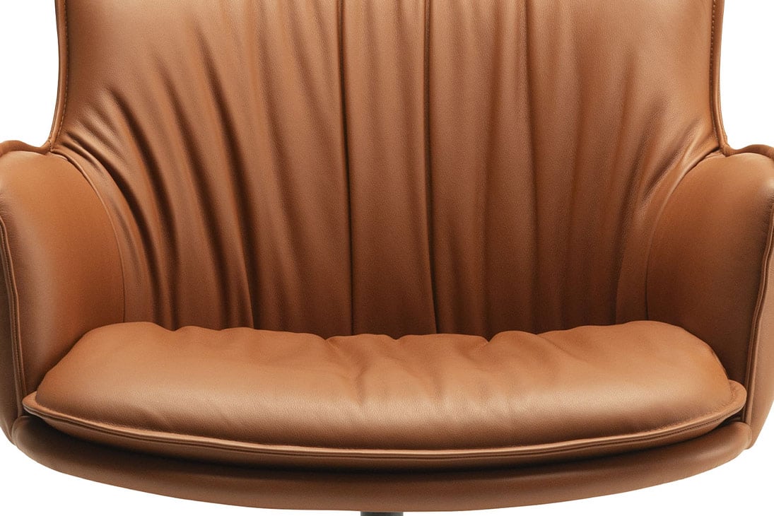 RHONDA LOUNGE Drehsessel Gesamtansicht Wohnzimmer – drehbar, modernes Design – Cattelan Italia
