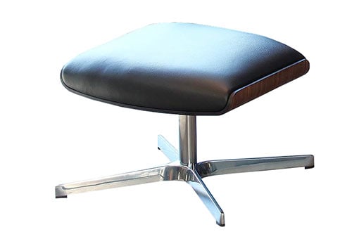HOLLYWOOD Hocker von vorne – Farbschlüssel col. 518, Leder, Metallgestell – Alberta